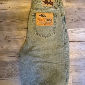 Stussy Big Ol' Jeans Shorts Beach Wash Size 28